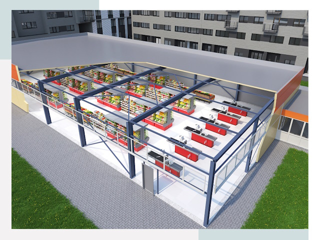 Строительство магазинов в Белореченск от 609 руб. за м²