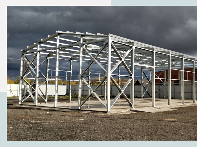 Двускатные ангары в Белореченск от 609 руб. за квадрат