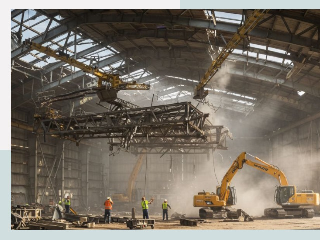 Демонтаж ангаров в Белореченске от 609 руб. за м²